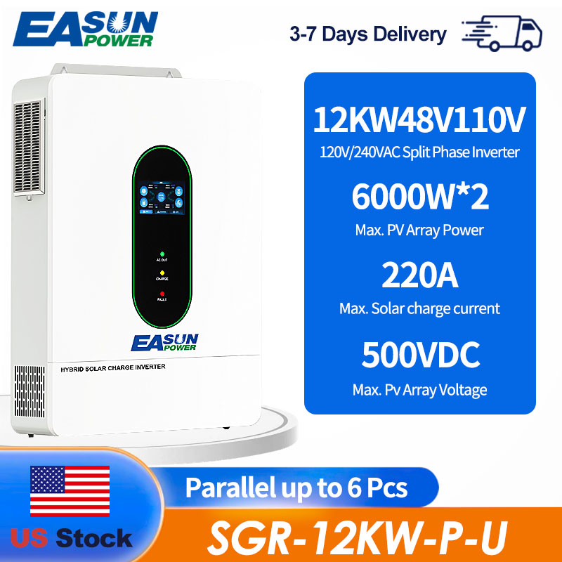 Drone Solar Charger - EASUN US 12KW 12000W 分離型ソーラーインバーター 160A