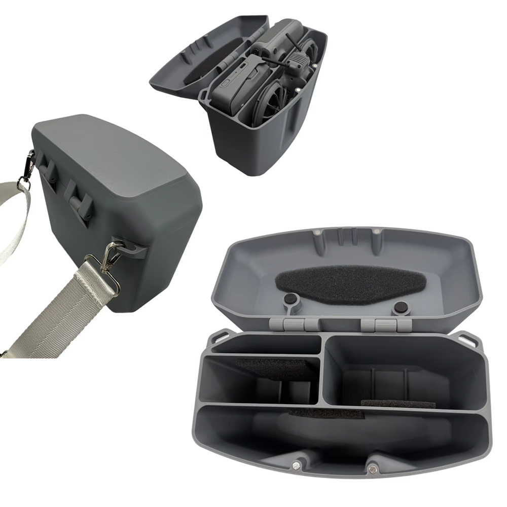 Drone Controller Hood - DJI Neo 2用3Dプリント製ボックス、磁気蓋付き、調整可能なストラップ、ドローンバッテリーハブとRC N3コントローラーを収納できるハードキャリングケース