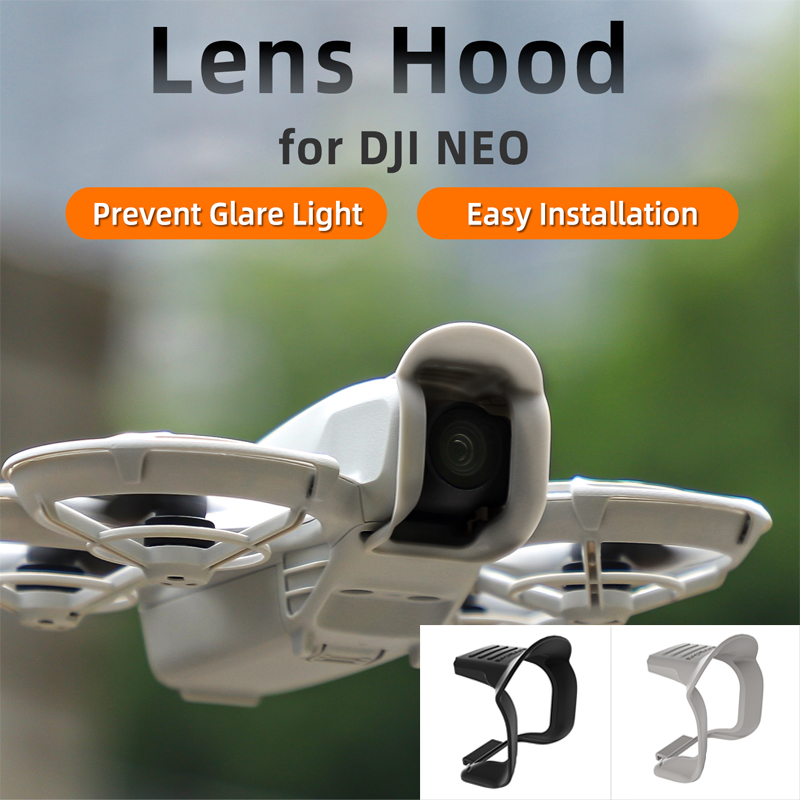 Drone Sun Shade - レンズフード DJI NEO ボディカーブ効果的なアンチグレアレンズライトシールドサンシェードカバー DJI NEO