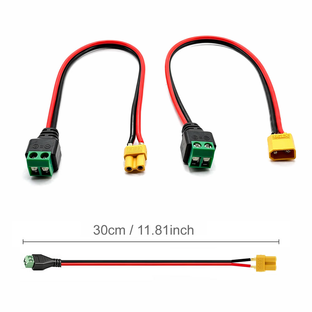 XT30オス・メスコネクタプラグを無はんだ2ピンネジ端子アダ - Drone Battery Adapter のレビューと価格