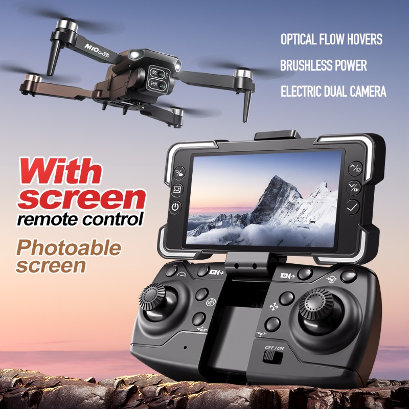 M10カメラドローン、画面付きリモコン、デュアルカメラ、オプ - Drone Battery Charger のレビューと価格
