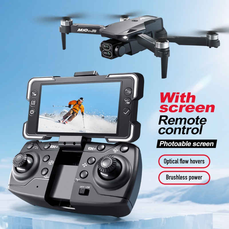 M10カメラドローン、画面付きリモコン、デュアルカメラ、オプ - Drone Battery Charger のレビューと価格